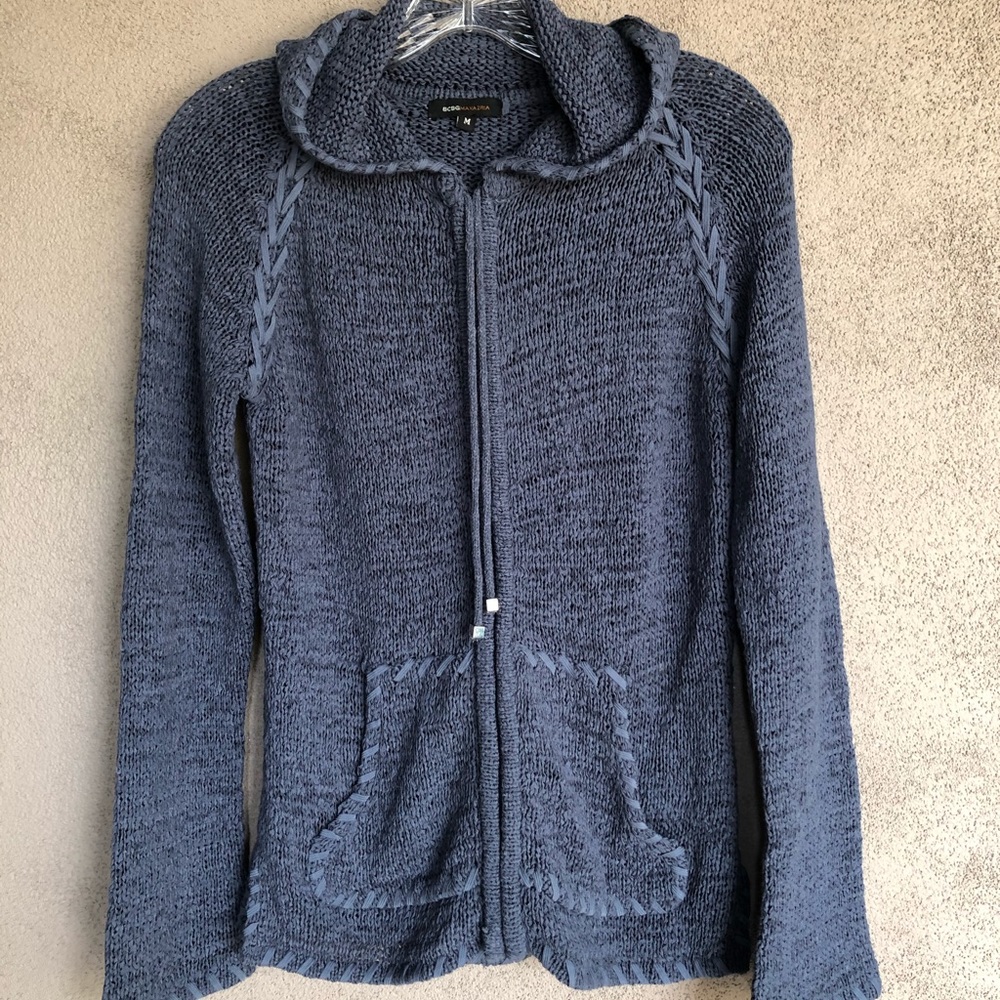 BCBG Maxazria blue hoodie